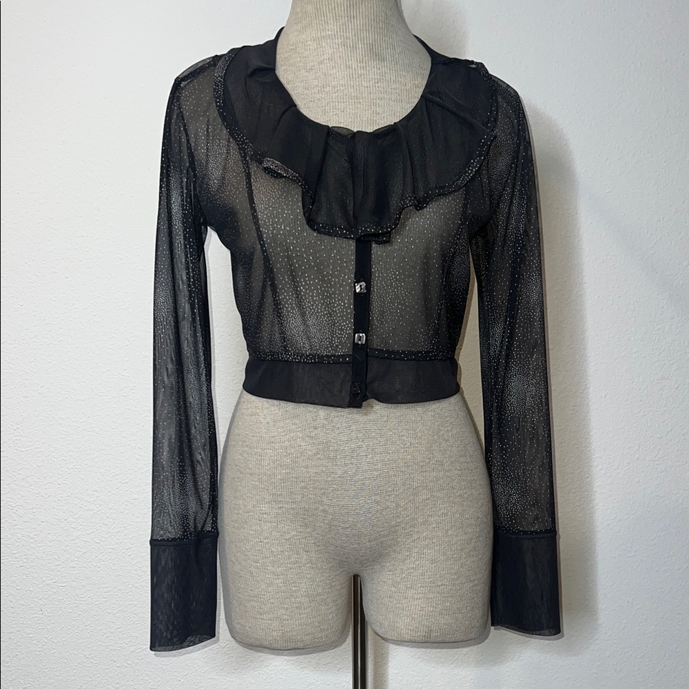 Sunlight Paris Crop Mesh Cardigan